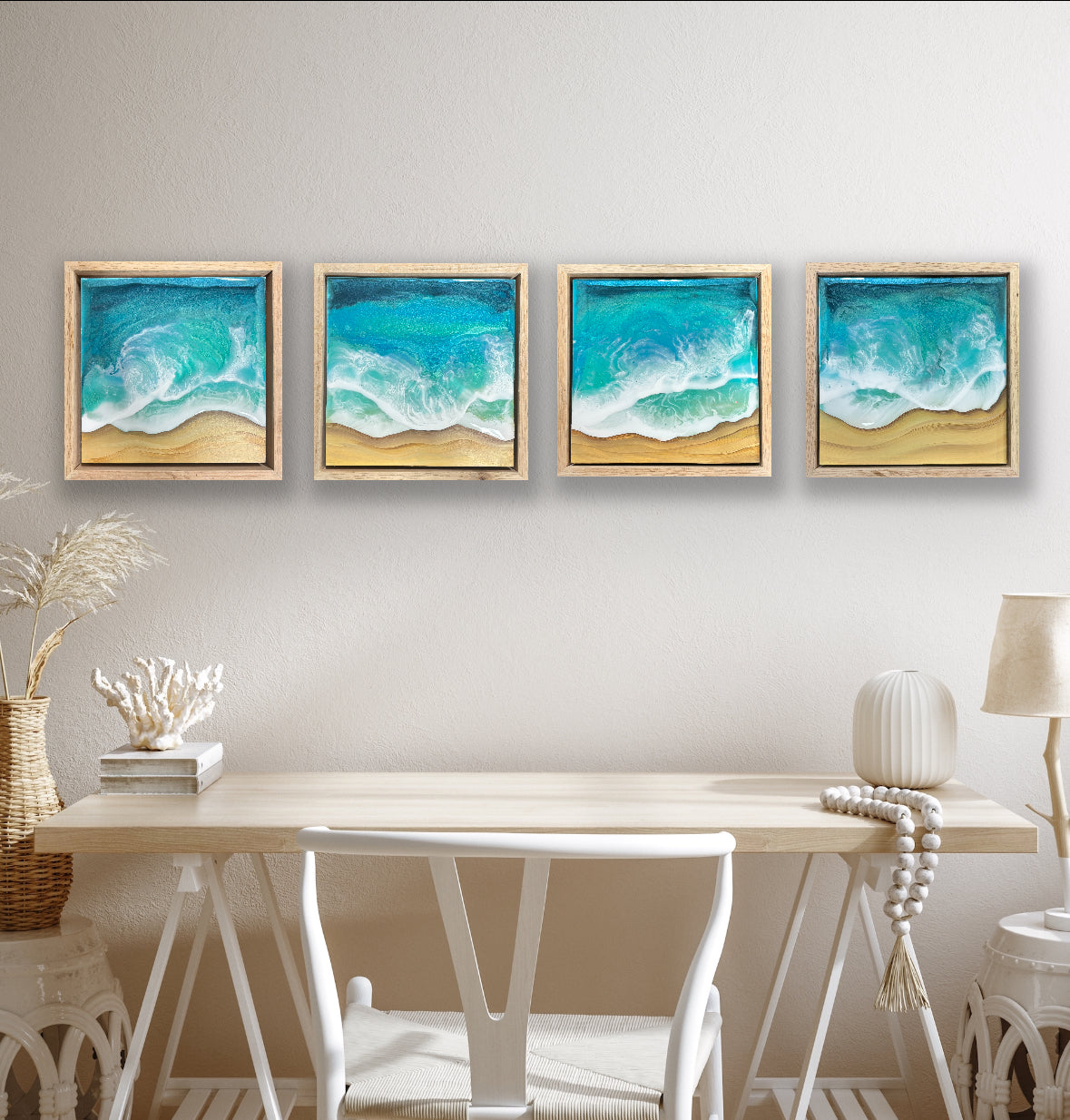 Beach Bliss Quadriptych